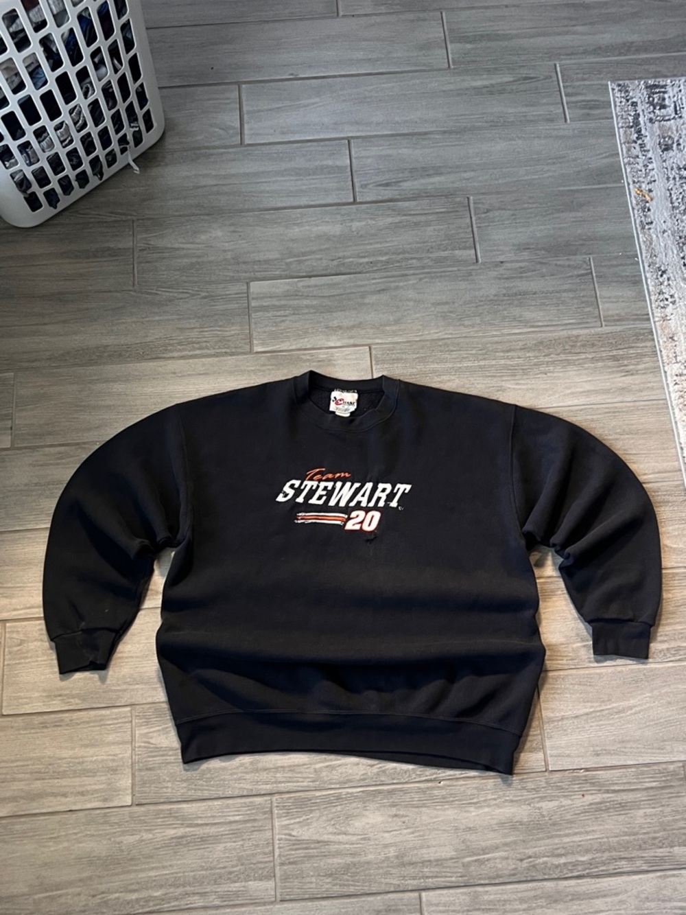 Black "Team Stewart 20" Crewneck Sweatshirt